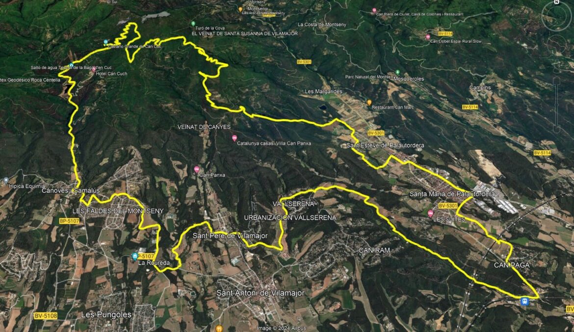 R11_Mapa_Ruta_BTT Montseny_Castanyer d’en Cuch